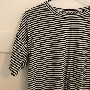 Striped Boxy Cropped Madewell T-shirt